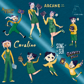 Один персонаж в разных стилях