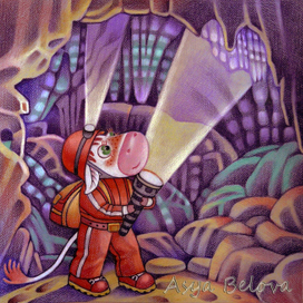 Жужа - спелеолог