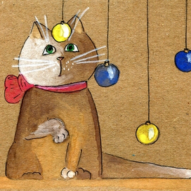 Новогодний кот.