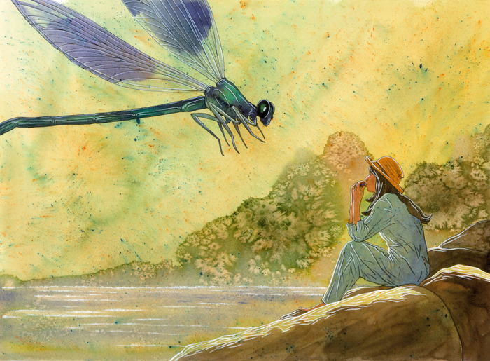 Девушка и стрекоза