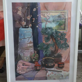 Натюрморт с азиатскими мотивами