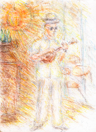 Музыкант из кафе "Трамвай"