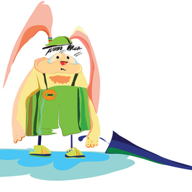 Заяц в луже