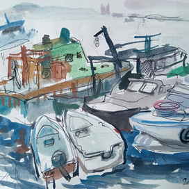 Лодки в заливе. Стамбул