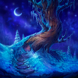 в зимнюю ночь