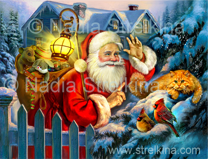 Кот и Санта