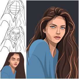 Процесс работы (Арт портрет)