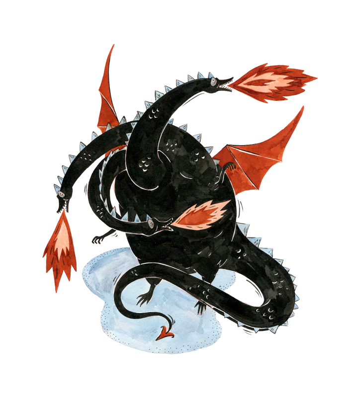 Inktober 2017 / Змей Горыныч