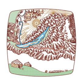 Дизайн фуршетных тарелок "Первооткрыватели"
