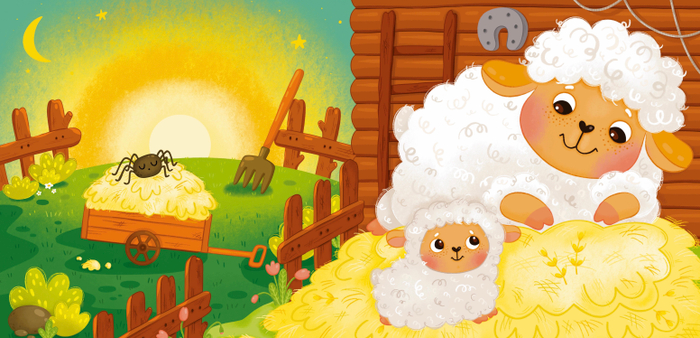 Овечка с малышом