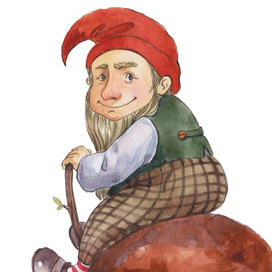 Гном на грибочке