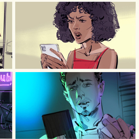 Кадры из сториборда