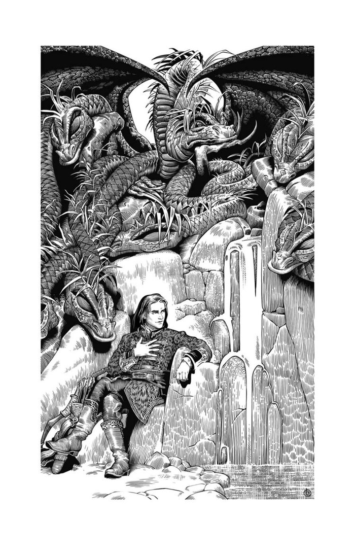 Мультиголовочный Горыныч с Иваном-царевичем