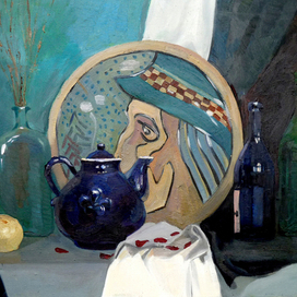 Натюрморт с расписной тарелкой