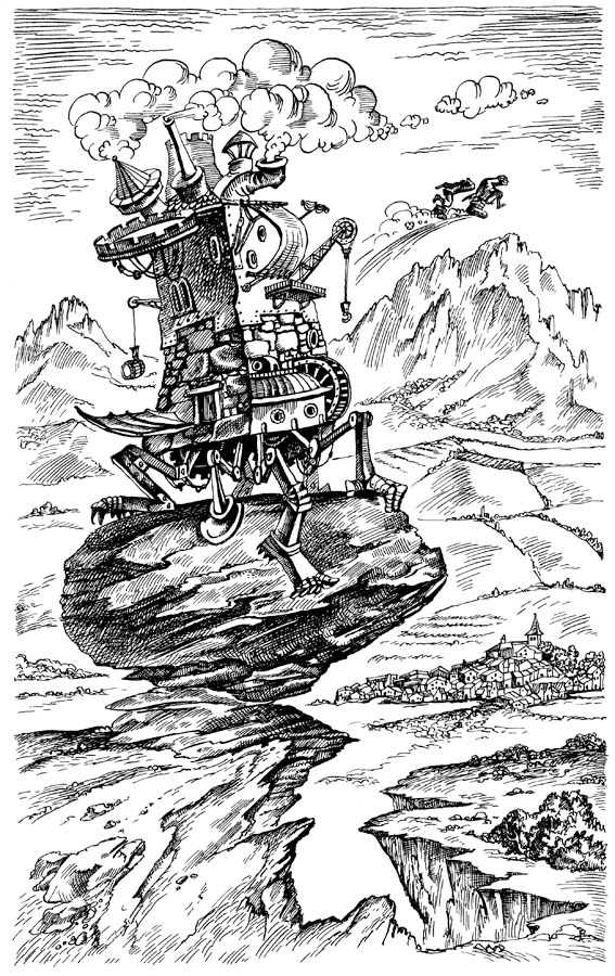 Иллюстрация к книге Д. У. Джонс «Ходячий замок», издательство «Азбука», 2005 г.