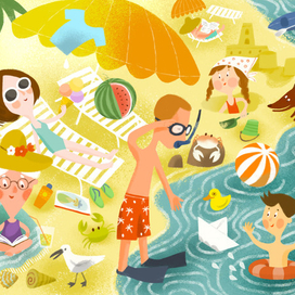 отдых на пляже