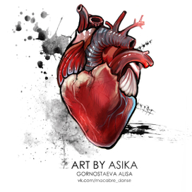 Сердце. Эскиз тату. Heart. Tattoo flash, tattoo sketch. neotrad