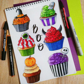 Хэллоуинские капкейки