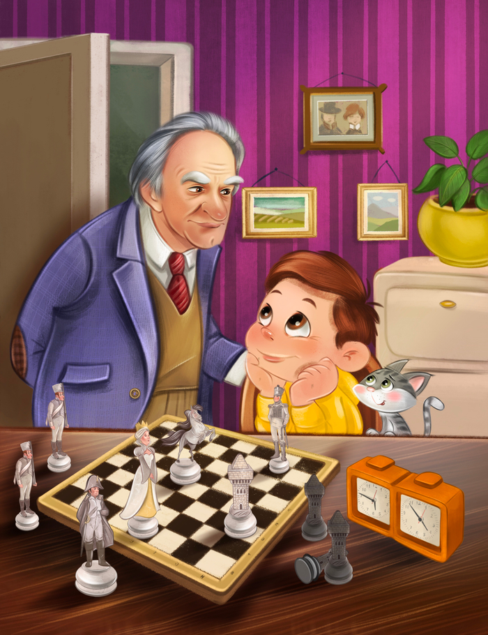 Иллюстрация для книги "Битвы шахматных Королей" Елена Лапшина