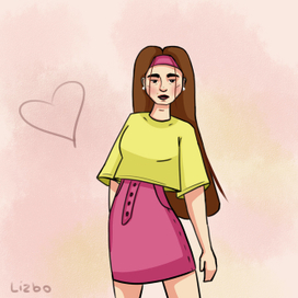 арт с девушкой 