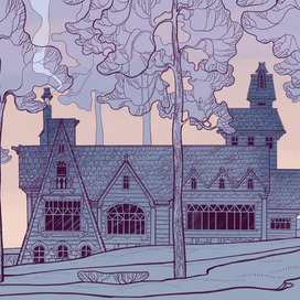 домик в соснах