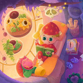 Читает на ночь