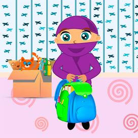 Иллюстрация к книге "A True Ninja Loves Tidiness".