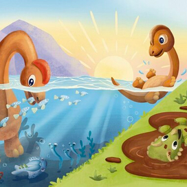 Купание на рассвете