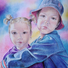 Парный детский портрет 