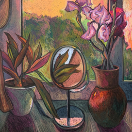 Закат в цветах 