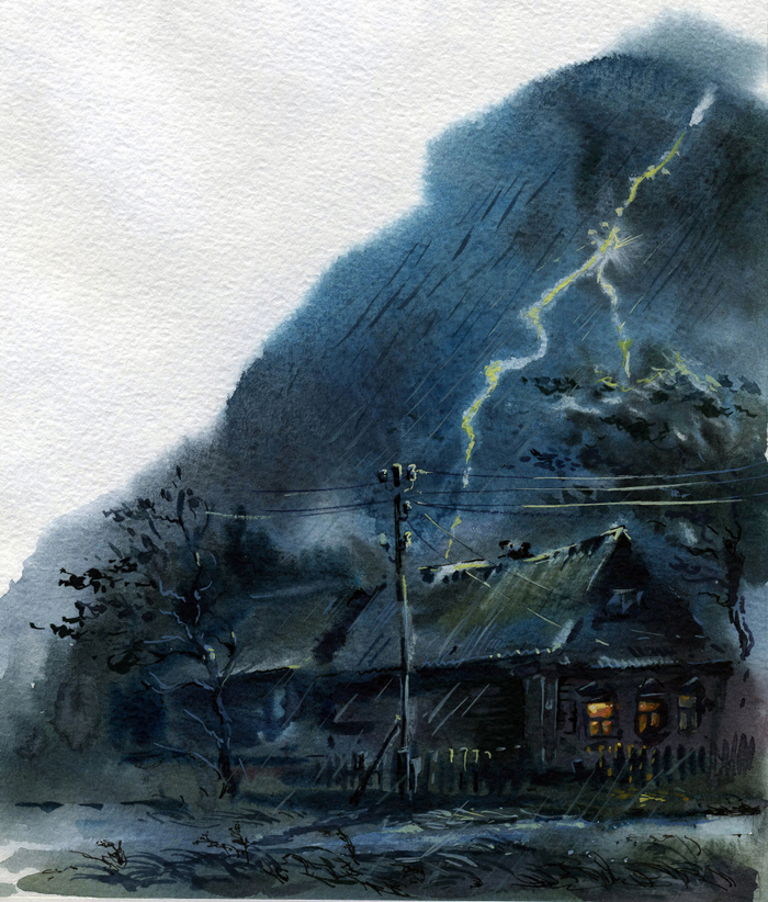 Гроза (к ёжику)