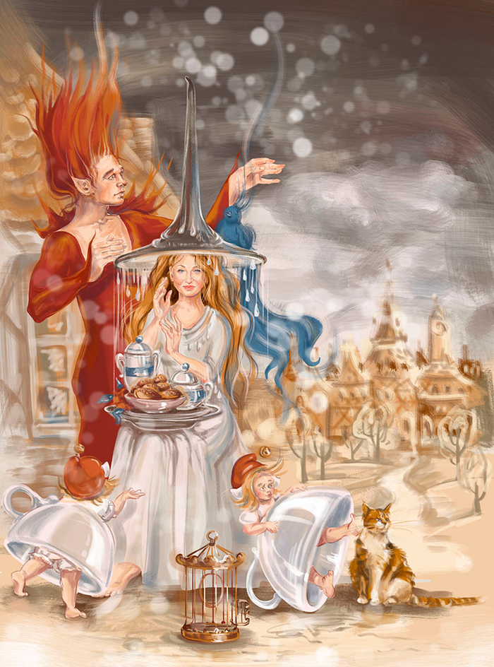 Синяя птица. Из серии обложек для журнала о здоровом питании