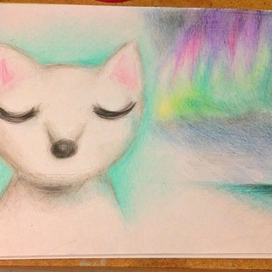 Dreaming polar fox