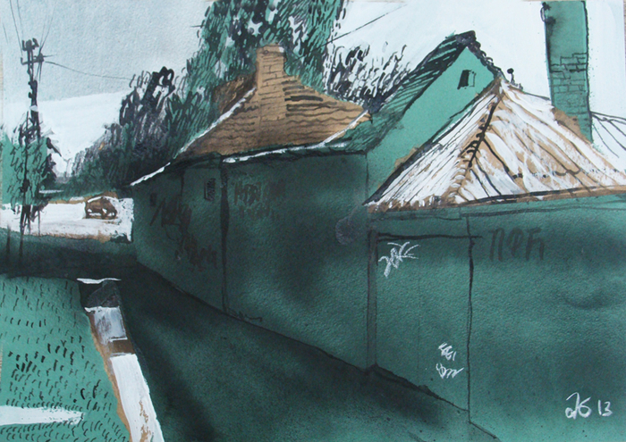 лист из "Сербского альбома" 2013, 30х40