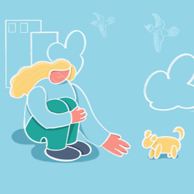 большая дружба, маленький друг, собака, люди