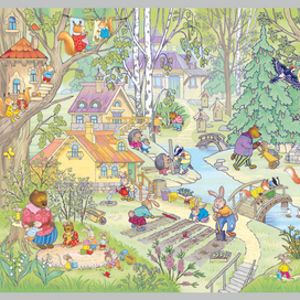 Сказочный лес. Весна.