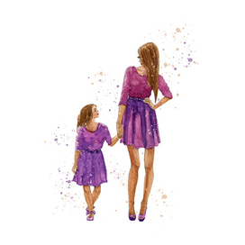 Мама с дочкой