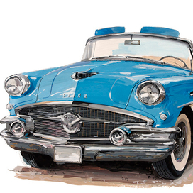 Автомобиль Buick Special Convertible 1956, рисунок