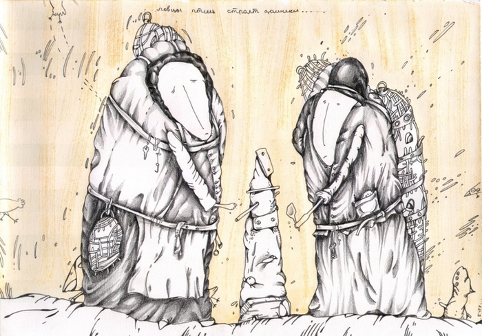 Ловцы птиц строят домики