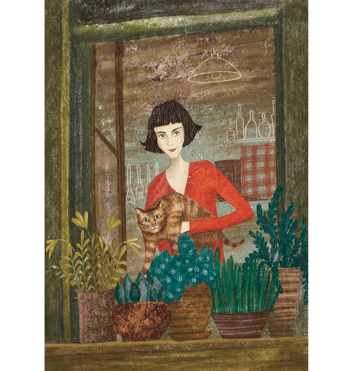 Amelie. Иллюстрация для серии открыток 