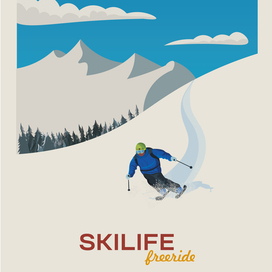 Постер Лыжник