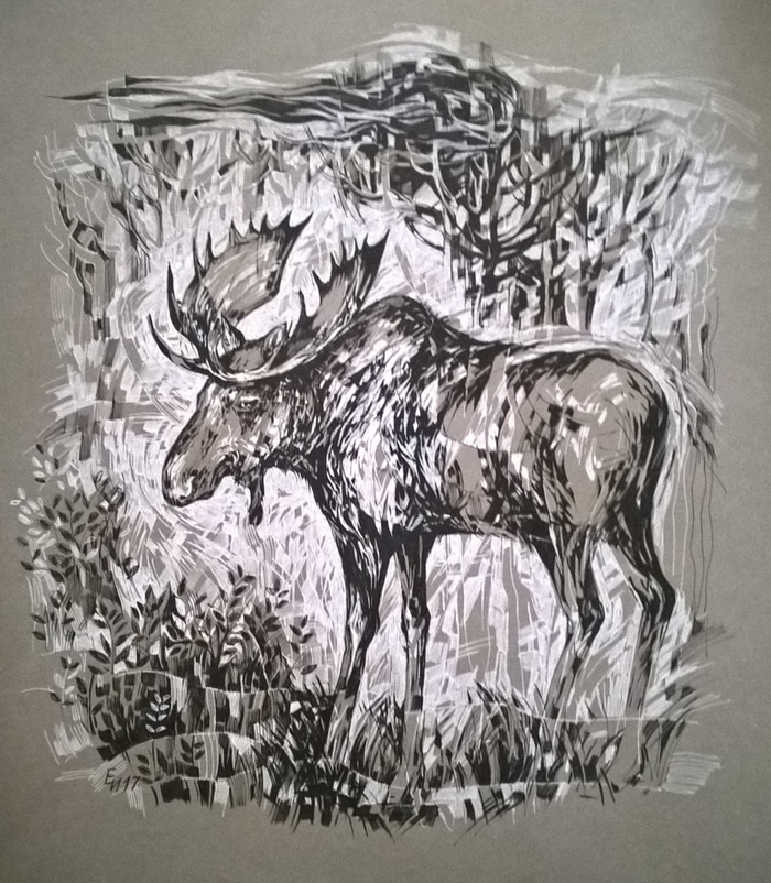 Лось (ветер в ветвях)