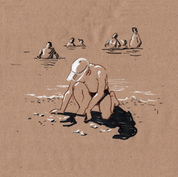 набросок на море