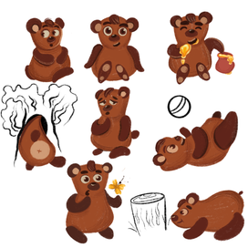Эмоции мишки