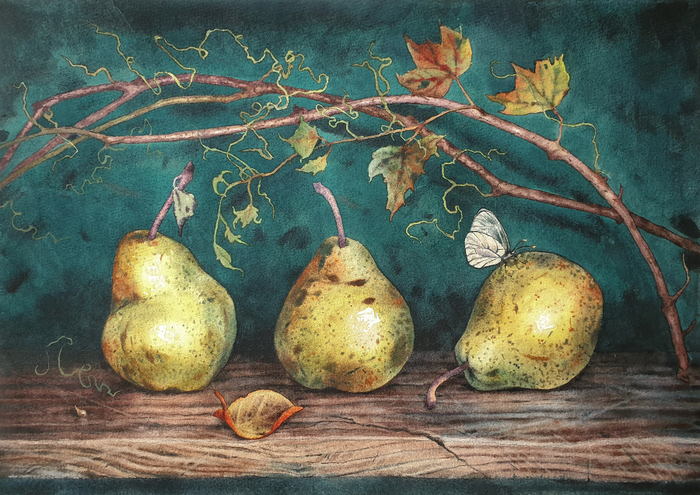 Натюрморт с грушами