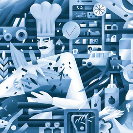 Иллюстрация для доставки еды