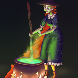 Очередная иллюстрация ведьмы 