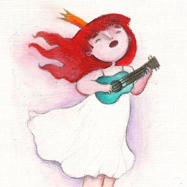 Девушка с укулеле