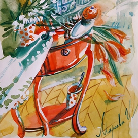 "Оранжевая весна" триптих левая часть. 