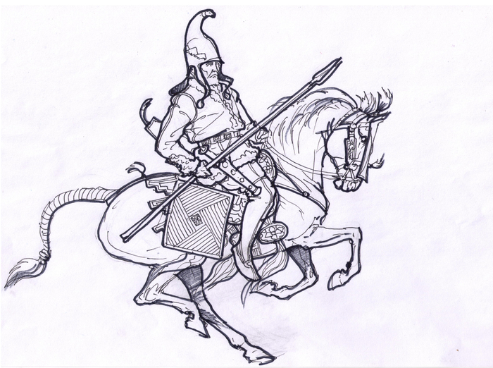 Эскиз. Воин-сак